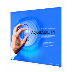 Portable Banner Stand Double Face SEG LED Light Box Illuminated Advertising Sign with Pull Rod Trolley & Hand Carry Bag Easy Installation For  Exhibition Display,