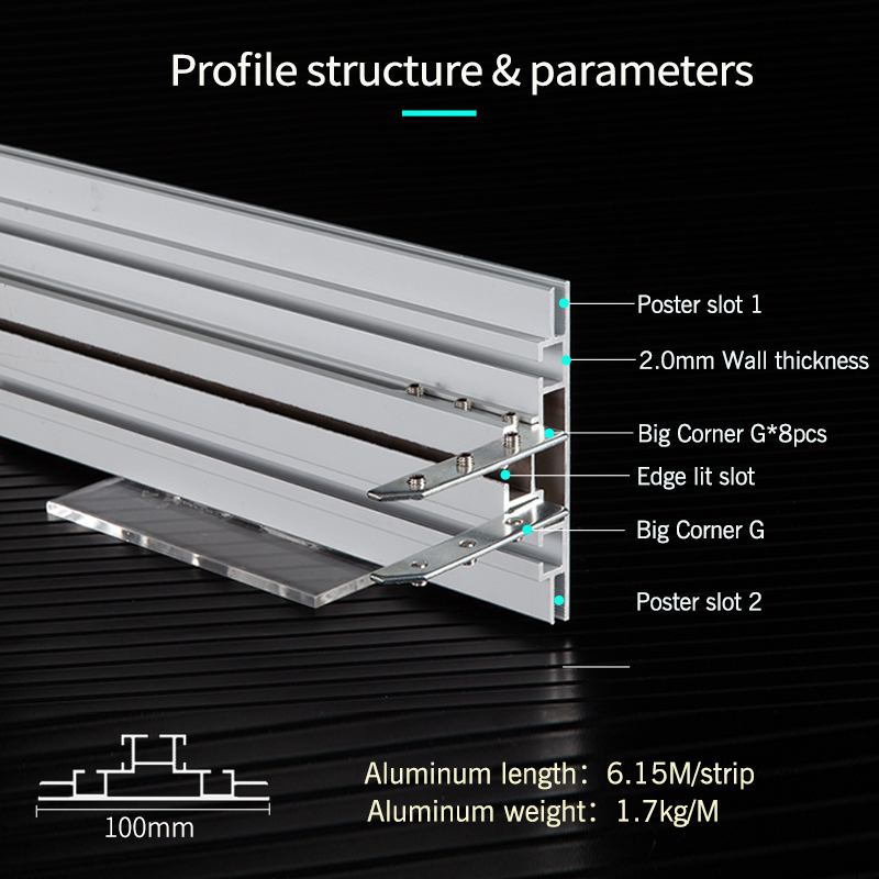 ODM 100mm Aluminum Alloy SEG Frame Ceiling-Hanging LED Light Box for Indoor Advertising Displays Manufacturer Wholesale,ODM 100mm Aluminum Alloy SEG Frame Ceiling-Hanging LED Light Box for Indoor Advertising Displays Manufacturer Wholesale