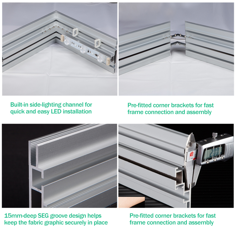 ODM 100mm Aluminum Alloy SEG Frame Ceiling-Hanging LED Light Box for Indoor Advertising Displays Manufacturer Wholesale,ODM 100mm Aluminum Alloy SEG Frame Ceiling-Hanging LED Light Box for Indoor Advertising Displays Manufacturer Wholesale