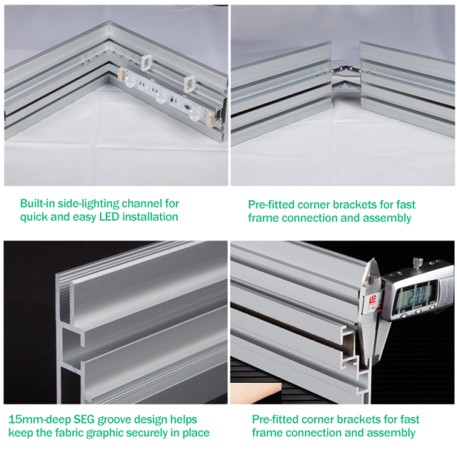 ODM 100mm Aluminum Alloy SEG Frame Ceiling-Hanging LED Light Box for Indoor Advertising Displays Manufacturer Wholesale,ODM 100mm Aluminum Alloy SEG Frame Ceiling-Hanging LED Light Box for Indoor Advertising Displays Manufacturer Wholesale