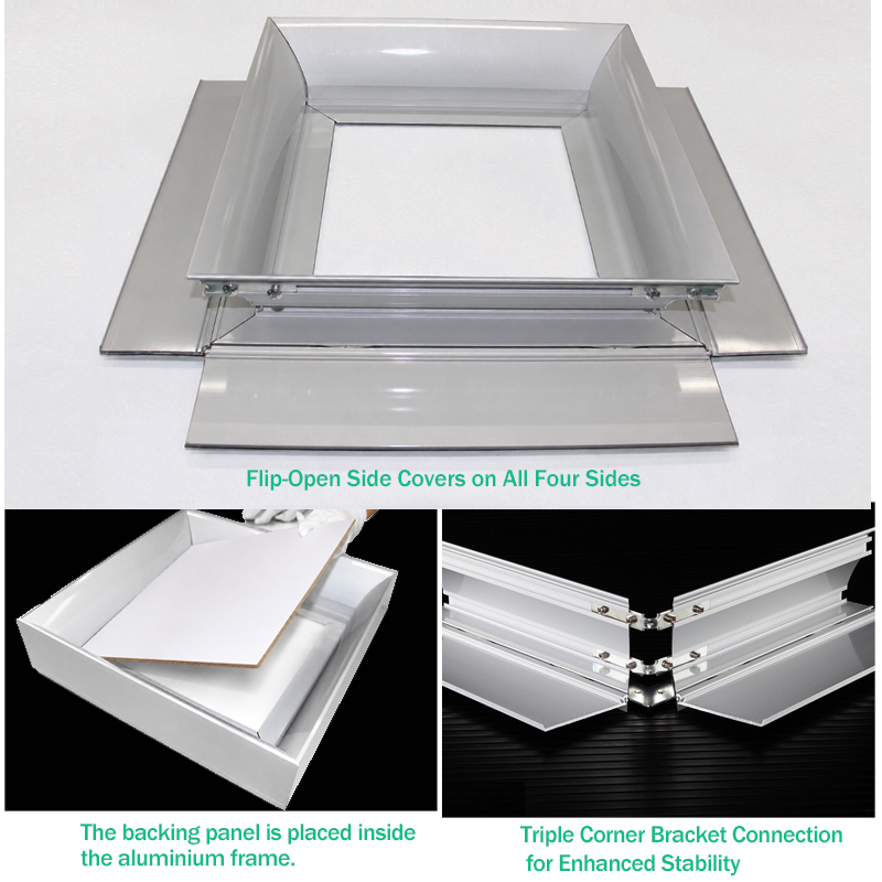 Side-Open Frameless Aluminum Profile Frame  Extrusion Illuminated Advertising Sign Large Format Light Box,Side-Open Frameless Aluminum Profile Frame  Extrusion Illuminated Advertising Sign Large Format Light Box