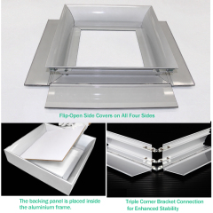 Side-Open Frameless Aluminum Profile Frame  Extrusion Illuminated Advertising Sign Large Format Light Box,Side-Open Frameless Aluminum Profile Frame  Extrusion Illuminated Advertising Sign Large Format Light Box