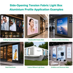 Side-Open Frameless Aluminum Profile Frame  Extrusion Illuminated Advertising Sign Large Format Light Box,Side-Open Frameless Aluminum Profile Frame  Extrusion Illuminated Advertising Sign Large Format Light Box