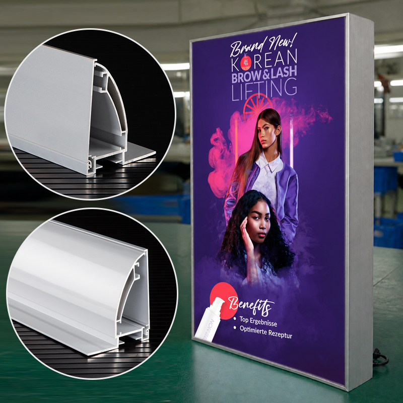 Side-Open Frameless Aluminum Profile Frame  Extrusion Illuminated Advertising Sign Large Format Light Box,Side-Open Frameless Aluminum Profile Frame  Extrusion Illuminated Advertising Sign Large Format Light Box