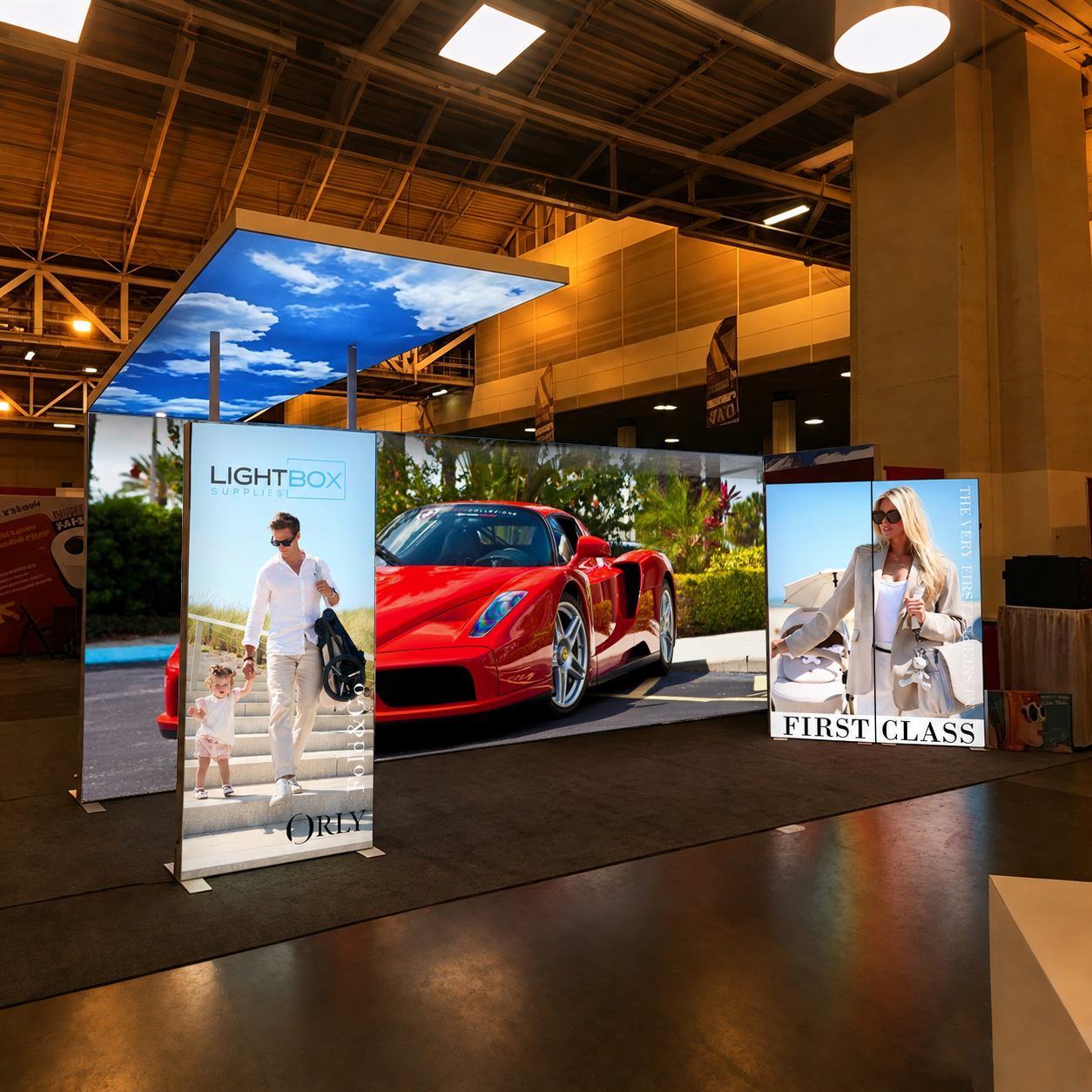 LED fabric light box solutions for exhibition displays