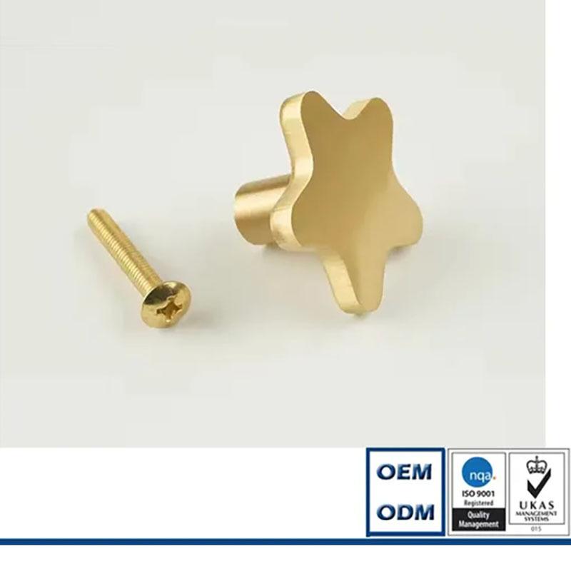 Star shape Screw Knob cnc machining parts