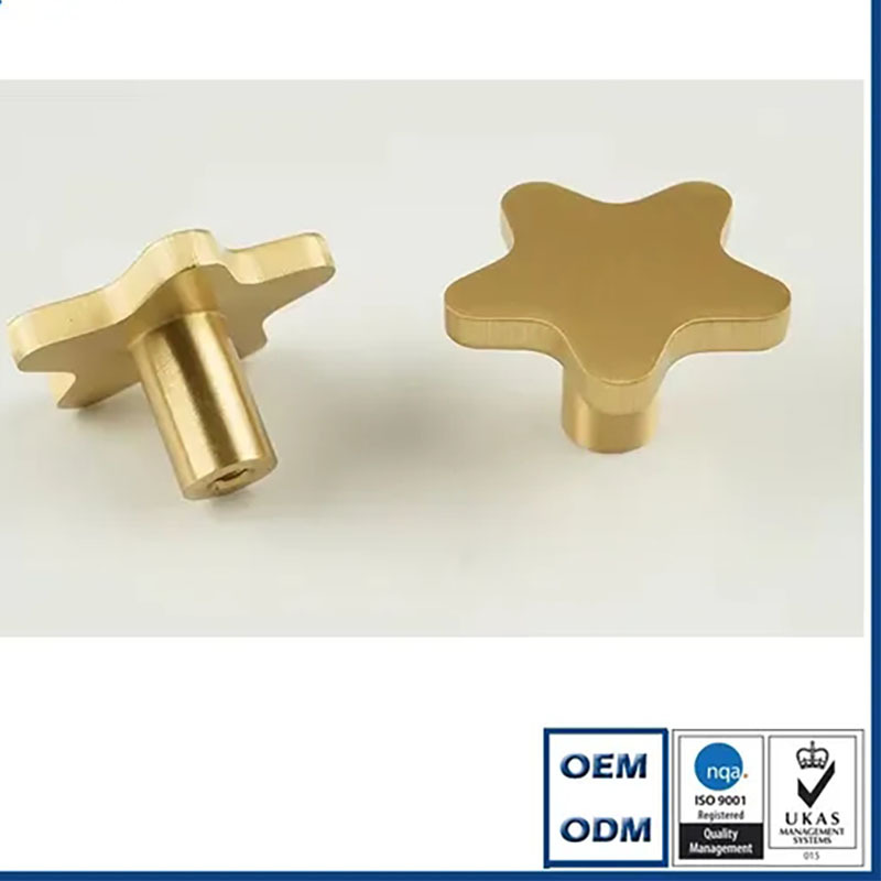 Star shape Screw Knob cnc machining parts