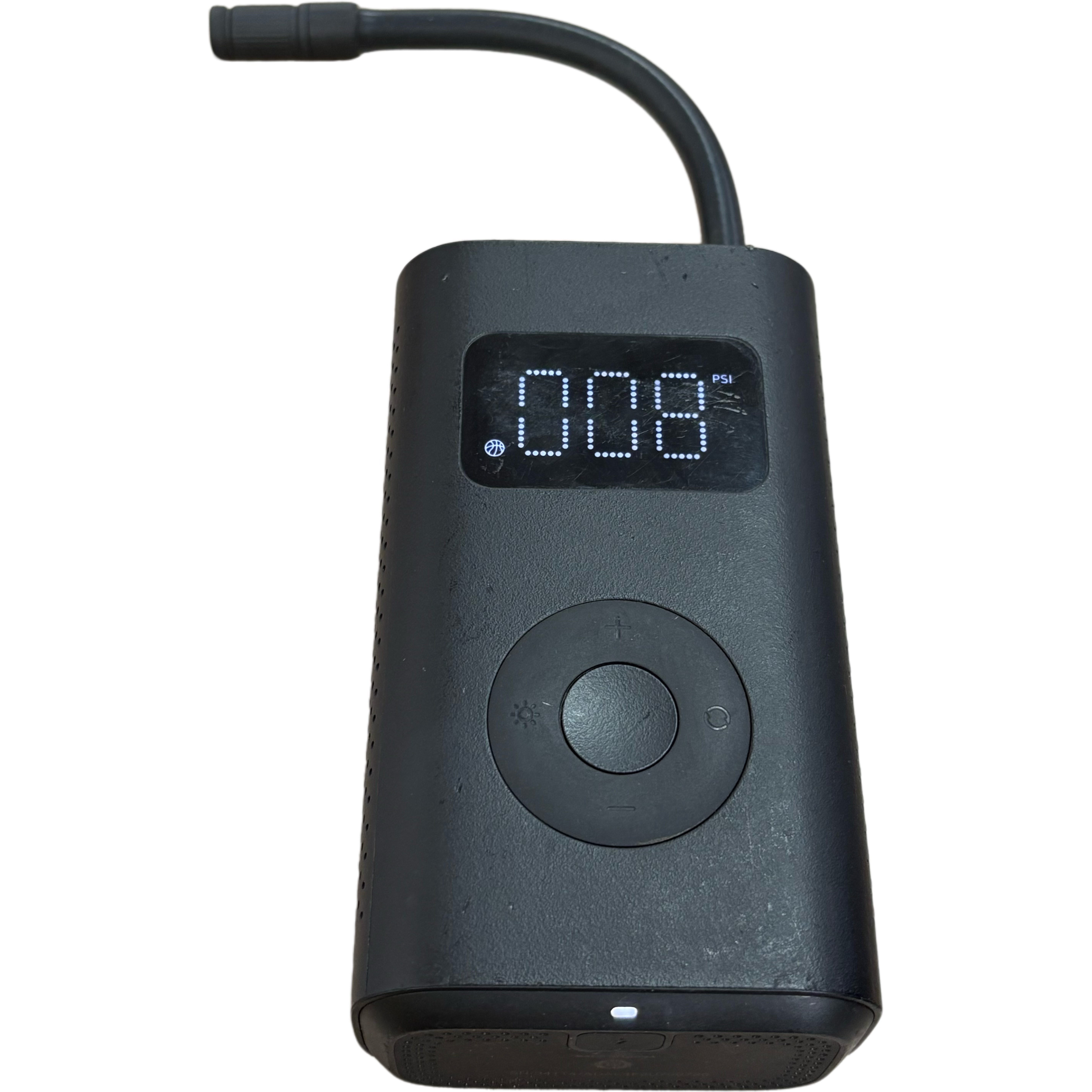 Portable electric air pump for tires, PSI,BAR,KPA,kg/cm3