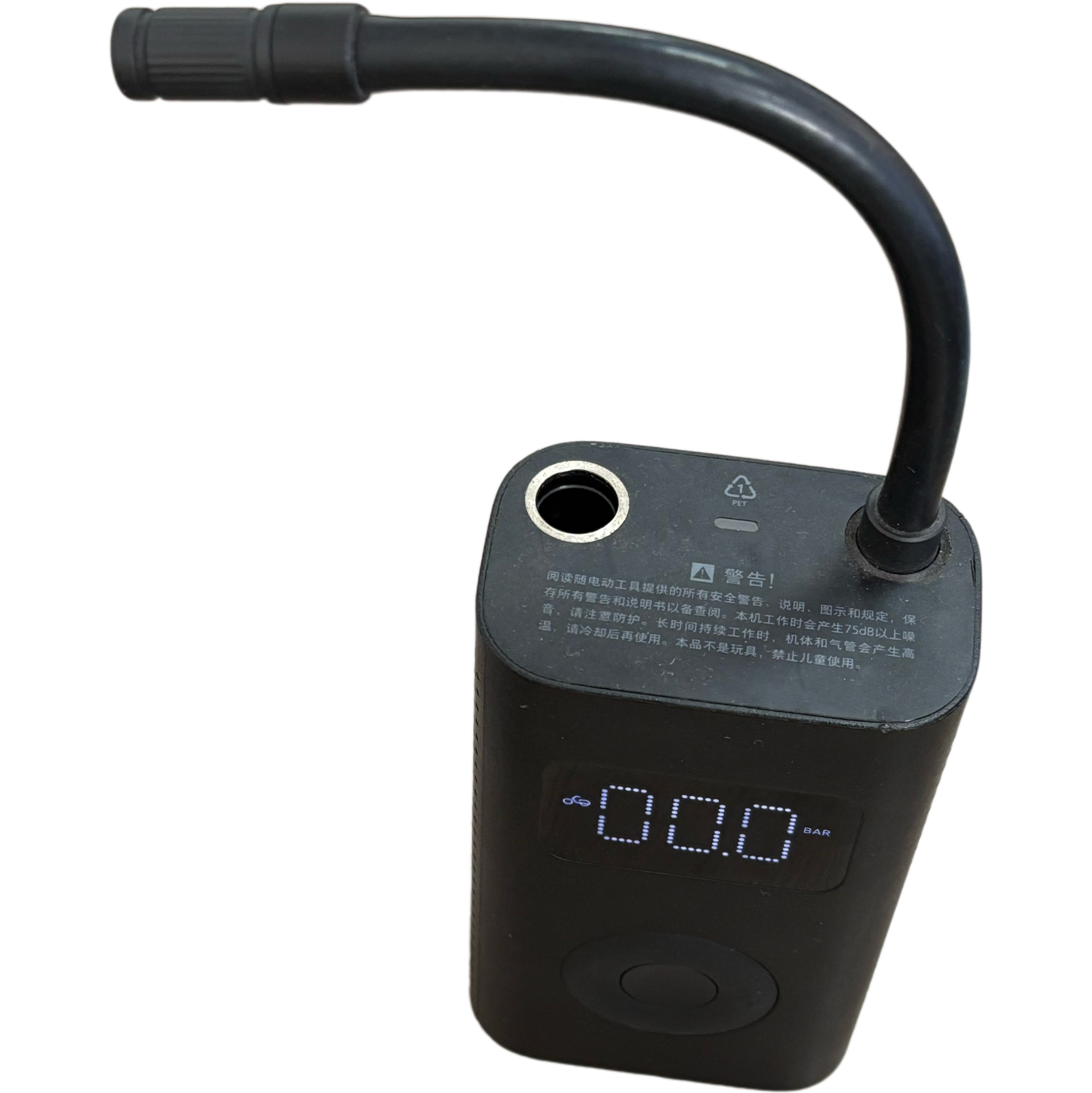Portable electric air pump for tires, PSI,BAR,KPA,kg/cm3