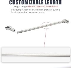 SCX10 Drive Shaft 2pcs 68-229mm Cut to Length Stainless Steel Driveshaft