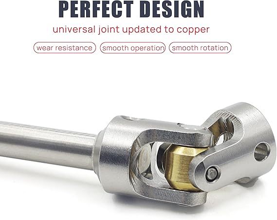 SCX10 Drive Shaft 2pcs 68-229mm Cut to Length Stainless Steel Driveshaft