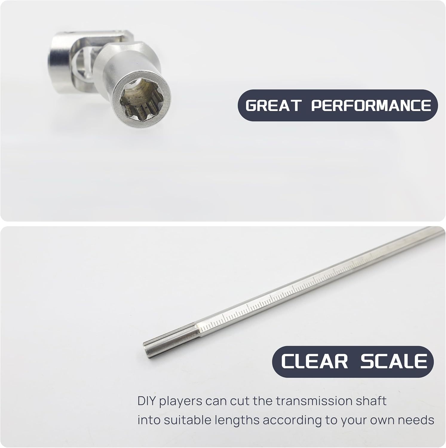 SCX10 Drive Shaft 2pcs 68-229mm Cut to Length Stainless Steel Driveshaft