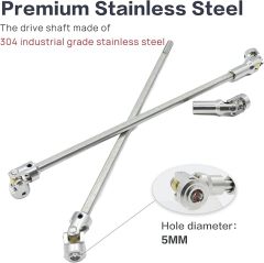 SCX10 Drive Shaft 2pcs 68-229mm Cut to Length Stainless Steel Driveshaft