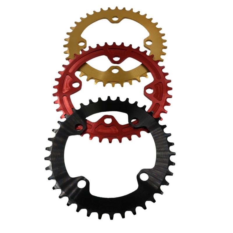 Positive and negative toothed disc plate, mountain bike single chainring, 96/104 BCD, circular disc, elliptical 32T/34T/38 teeth.