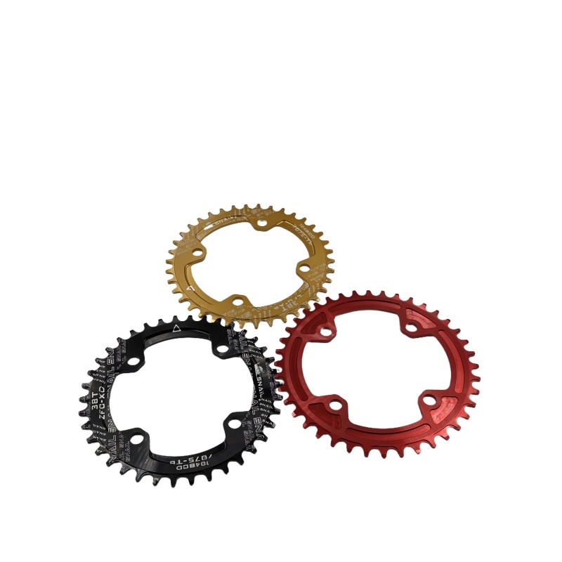 Positive and negative toothed disc plate, mountain bike single chainring, 96/104 BCD, circular disc, elliptical 32T/34T/38 teeth.