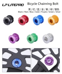 Custom LP Litepro CNC Machining Parts Fastener Single Chainring Bolts Aluminium Chainring Bolt Bicycle Parts For Folding, Road, and Mountain Bikes