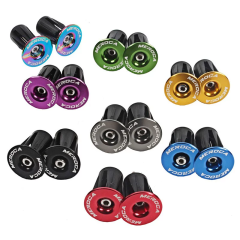 MEROCA Aluminum Alloy Handle End Plugs, Bicycle Handlebar End Caps for Mountain Bikes, Road Bikes and Drop Bars, Expansion-Locked Handlebar End Plugs