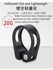 Customized OEM MEROCA 31.8mm Aluminum Ultralight Quick Release Road Bike MTB Mountain Bicycle Seat Post Seatpost Clamp