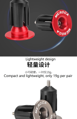 MEROCA Aluminum Alloy Handle End Plugs, Bicycle Handlebar End Caps for Mountain Bikes, Road Bikes and Drop Bars, Expansion-Locked Handlebar End Plugs