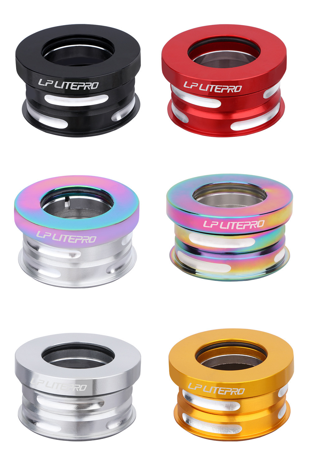 OEM LP LITEPRO Aluminum Alloy Cycling Headset for Folding Bike Fit 44mm Bearings Straight Tube Bicycle Headset
