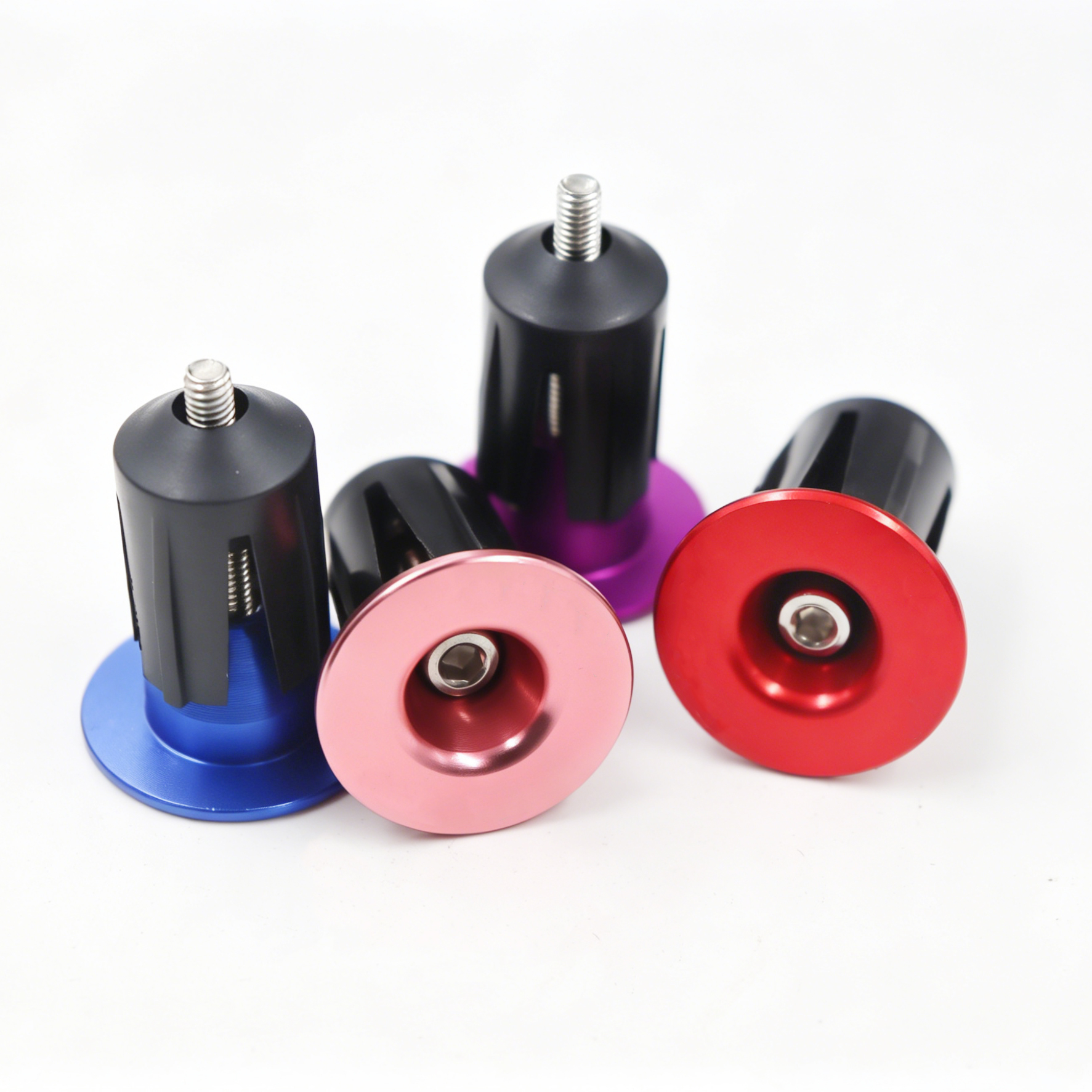 NIKOANG Aluminum Alloy Handle End Plugs, Bicycle Handlebar End Caps for Mountain Bikes, Road Bikes and Drop Bars, Expansion-Locked Handlebar End Plugs