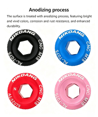 Aluminum Alloy Crank Cover/Bolts Bike Parts M15, M18, M20, Compatible with Shimano, Ixf, M19