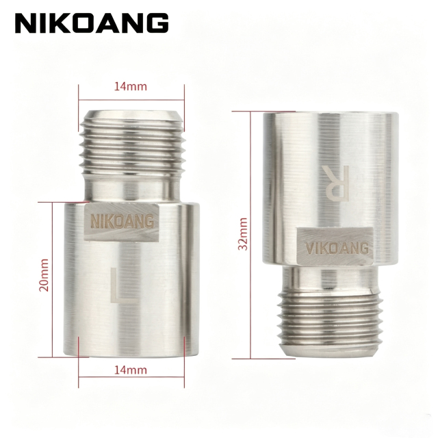 OEM NIKOANG Bike Pedal Extender Axle - Mountain Bike & Road Bike Longer Axle Core, Pedal Extension Adapter