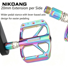 OEM NIKOANG Bike Pedal Extender Axle - Mountain Bike & Road Bike Longer Axle Core, Pedal Extension Adapter