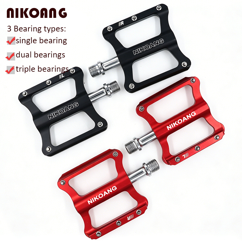 Bearing Mountain Bike Pedal - Aluminum Alloy - Wide - Anti-Slip Bike Pedal for Mountain Road Cycling