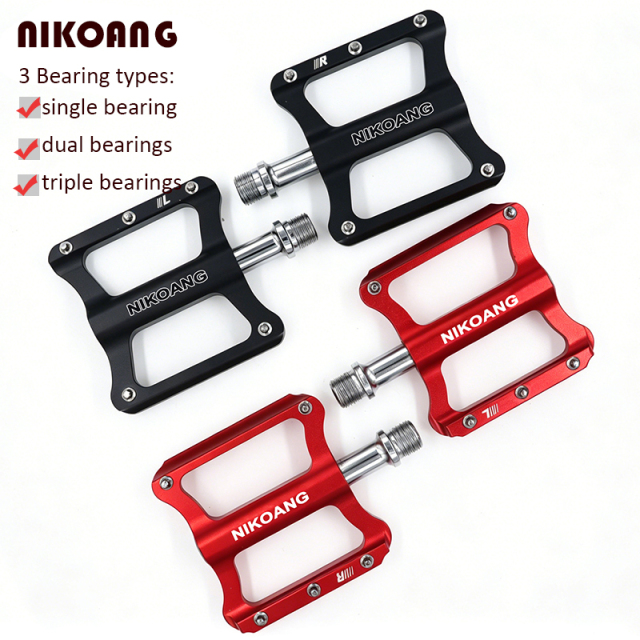 Bearing Mountain Bike Pedal - Aluminum Alloy - Wide - Anti-Slip Bike Pedal for Mountain Road Cycling