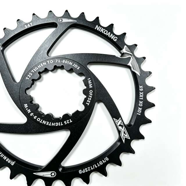 Direct Mount Dual Thickness 30t/32t/34t/36t/38t/40t Positive Negative MTB Chainring for 9 10 11 12 Speed Mountain off-Road Cycling