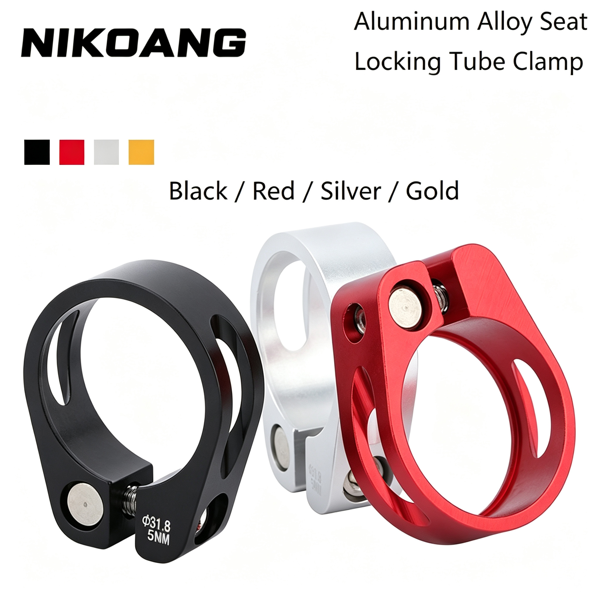 Customized OEM NIKOANG 31.8mm Aluminum Ultralight Quick Release Road Bike MTB Mountain Bicycle Seat Post Seatpost Clamp