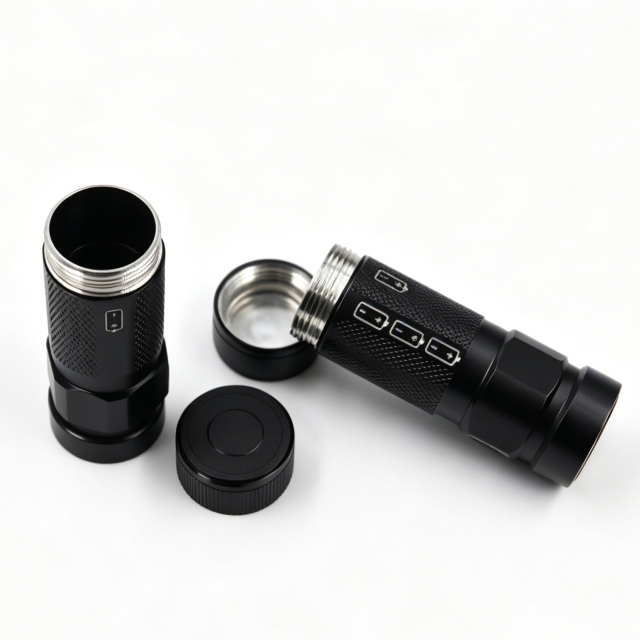 Hard Anodized Aluminum Alloy Tactical Flashlight Protective Housing Casing