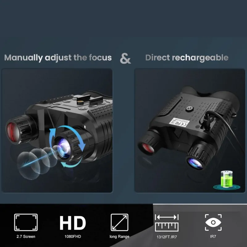 Night Vision Goggles,Rechargeable Night Vision Binoculars for Adults,2.7"Large Screen can Save1080P Video and12M Photo,Compatible with Fast MICH Helmet,Include 32GB SD Card &night vision goggles mount