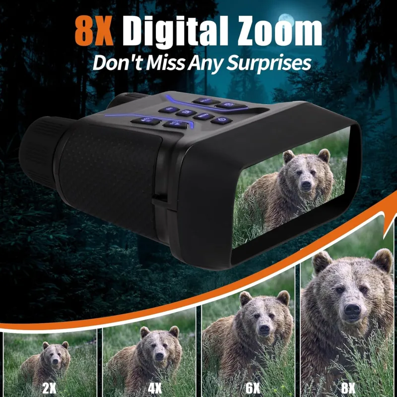 4K Night Vision Binoculars for Adults & Kids - Night Vision Goggles, 4.5" Large Screen,7-Level IR,Wildlife Observation,36MP/4K with 32GB TF Card, 4500mAh Rechargeable Battery for Camping & Security