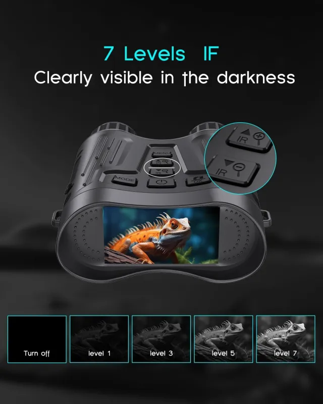4K Night Vision Goggles, 1148FT Night Vision Binoculars with 3.2'' HD Screen, 8X Digital Zoom, 32GB Card, Binoculars Night Vision That can Take Photos and Videos for Camping Farm & Security