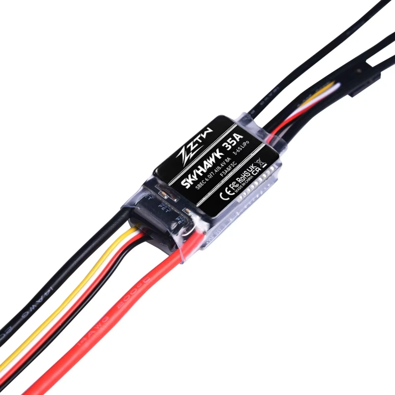 ZTW Skyhawk 35A ESC 3-6S Adjustable 6V/7.4V/8.4V SBEC 8A Speed Controller For RC Airplane 250-300 Class Helicopter Fixed-wing
