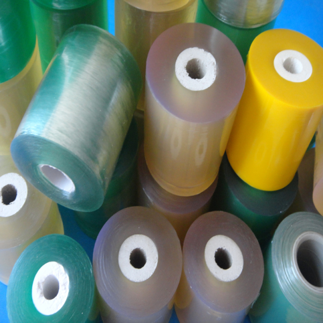 super clear transparent green electric cable and wire coils packing PVC Wrapping Stretch Film Wrapper