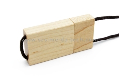 Lanyard Wooden USB Flash Drive red wood pendrive 4GB 8GB 16GB 32GB 64GB bamboo Memory Stick logo engraving wedding gifts