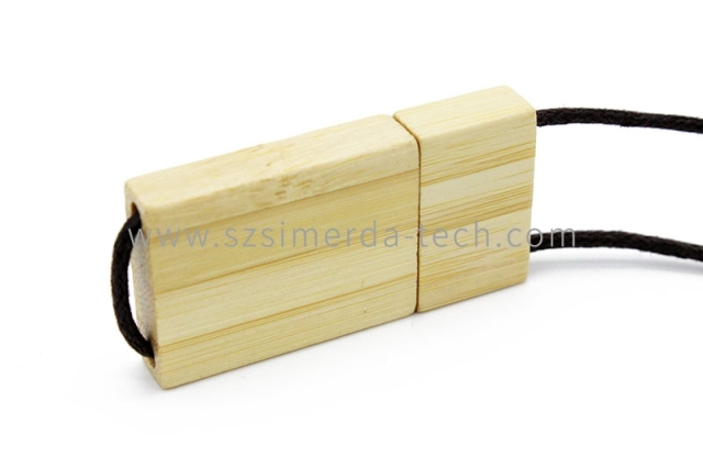 Lanyard Wooden USB Flash Drive red wood pendrive 4GB 8GB 16GB 32GB 64GB bamboo Memory Stick logo engraving wedding gifts
