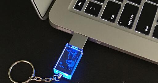 custom 3D wedding photography logo crystal usb flash pen drive