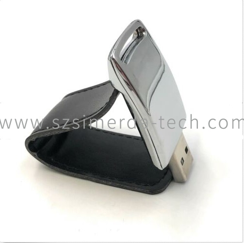 USB Stick in Faux Leather Case Brown 8gb 16gb 32gb USB 2.0