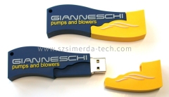 Customized PVC/rubber USB drvies with your logo for promotion