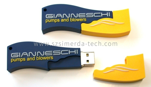 Customized PVC/rubber USB drvies with your logo for promotion
