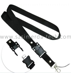 custom LOGO neck strap with usb memory usb flash drive lanyard