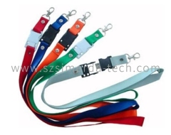 custom LOGO neck strap with usb memory usb flash drive lanyard