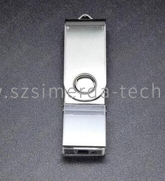 Crystal USB 2.0 Flash Drive for Custom Logo Twist Metal Pen Drive