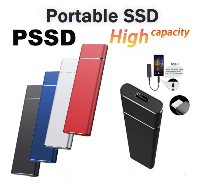 Portable Solid State Drives - High-Speed External Hard Drive 128GB,256GB, 512GB, 1TB, 2TB