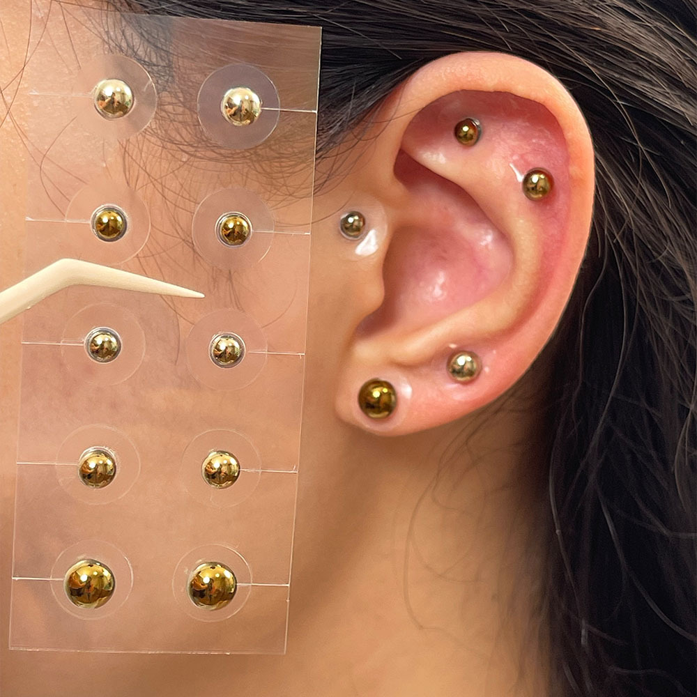 Warm & Nourishing Five Elements Wellness Ear Studs, Pearl Version