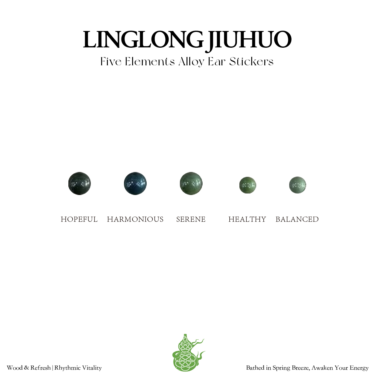 Warm & Nourishing Five Elements Wellness Ear Studs, Pearl Version